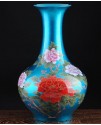 水晶釉藍色賞瓶